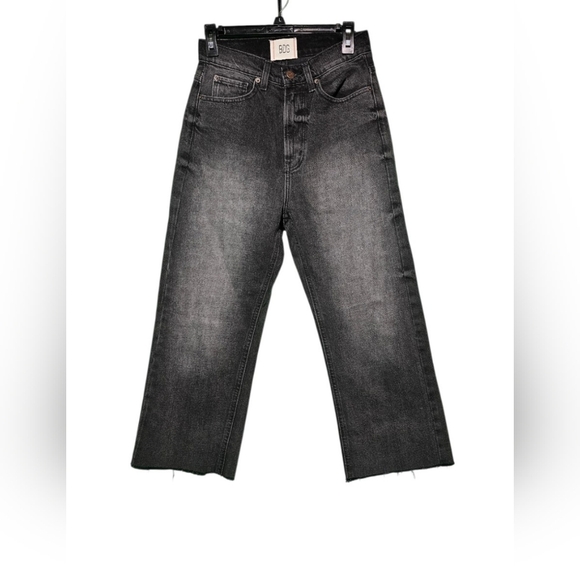 Urban Outfitters Black Wide-Leg Cowboy Jeans Size 27 Waist Excellent Condition - Picture 1 of 3